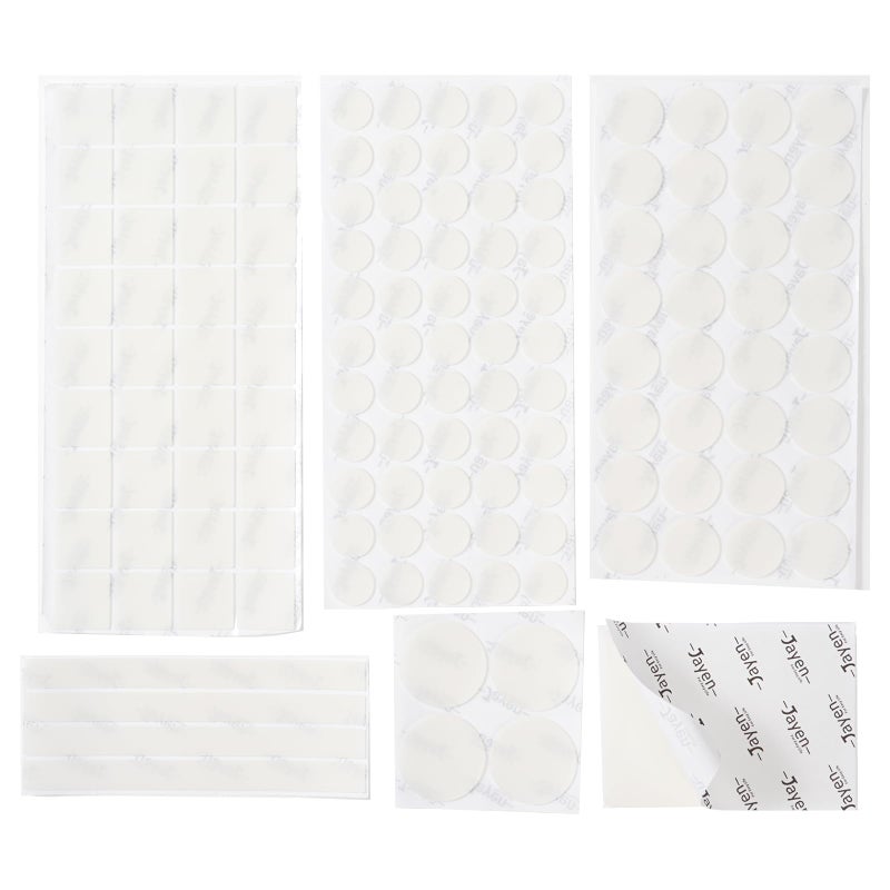 Jayen 132 Pcs Non Slip Self-Adhesive Silicone Cuttable Furniture Pads, Anti-Sliding Anti-Scratch Rubber Floor Protectors for Any Furniture and Appliances - Translucent (Matte) - Image 1